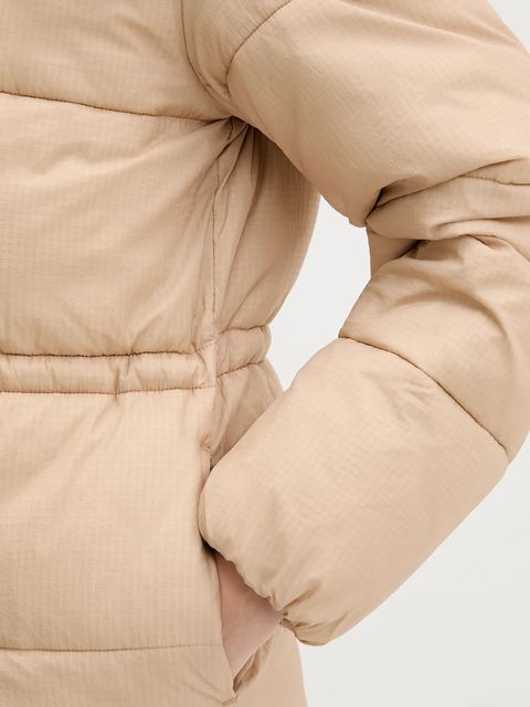 Tommy Jeans kurtka kolor beżowy zimowa oversize DW0DW21626