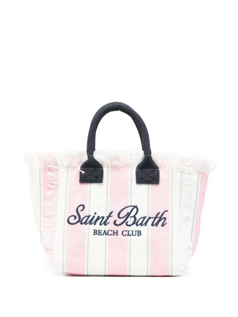 MC2 Saint Barth striped frayed-edge beach bag - Pink - zdjęcie produktu nr 1