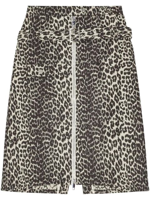 GANNI leopard-print skirt - Neutrals - zdjęcie produktu nr 1