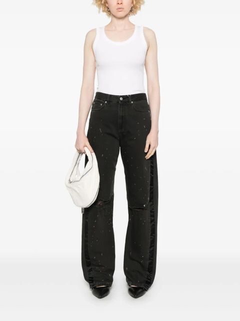 MM6 Maison Margiela paint-splatter effect jeans - Black