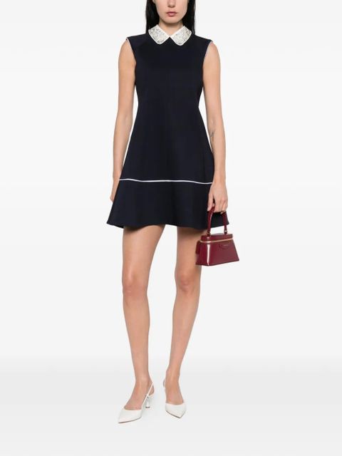 Maje embellished-collar mini dress - Blue - zdjęcie produktu nr 2