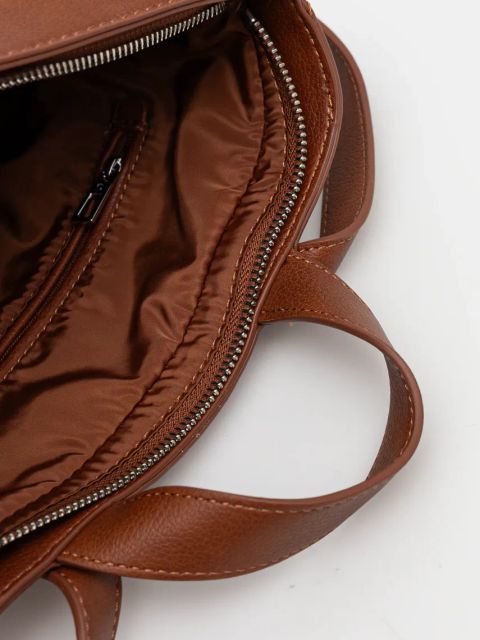 Desigual plecak TRAMA PRETORIA damski kolor brązowy mały gładki 25SAKP21