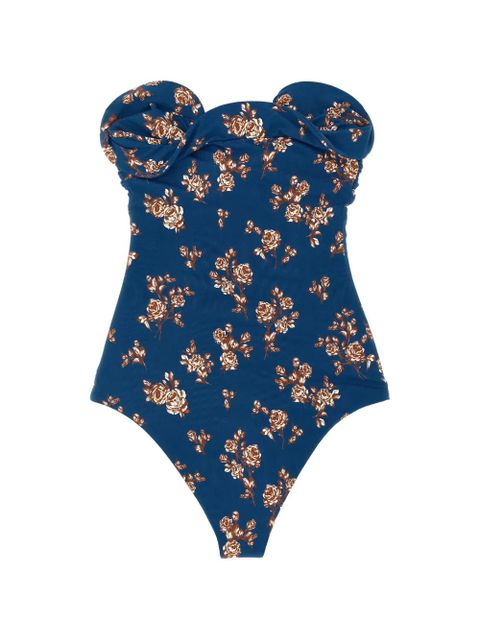 Magda Butrym 05 floral ruffled swimsuit - Blue - zdjęcie produktu nr 2
