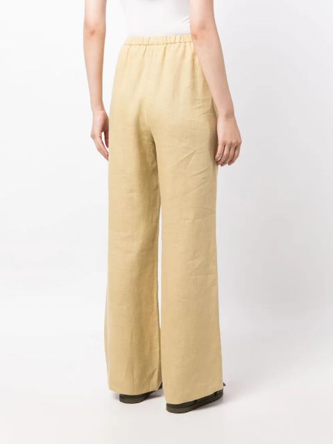 Nanushka drawstring -waist linen trousers - Yellow