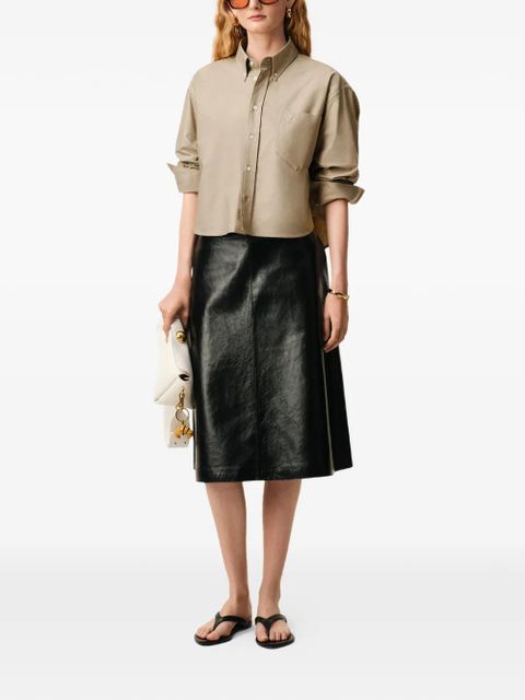 AMI Paris embossed cropped shirt - Neutrals - zdjęcie produktu nr 2