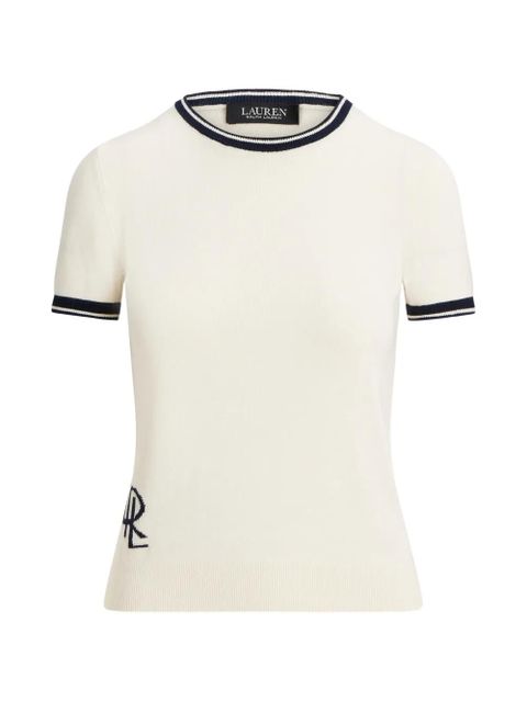 Lauren Ralph Lauren striped-trim top - Neutrals - zdjęcie produktu nr 1