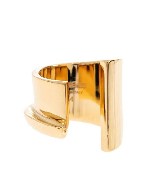 Jacquemus curved brass ring - Yellow