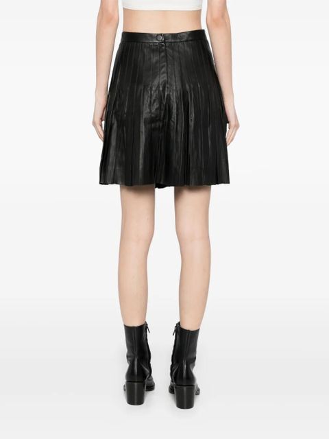 Yves Salomon pleated mini skirt - Black