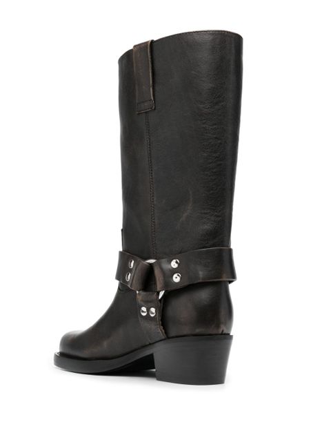 Paris Texas Roxy 45mm leather biker boots - Black