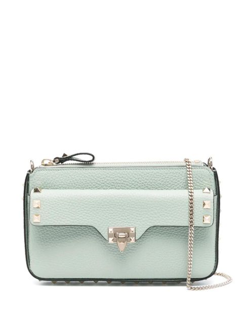 Valentino Garavani Rockstud leather crossbody bag - Green - zdjęcie produktu nr 1