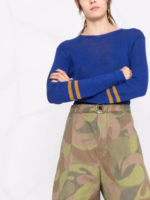 Marni all-over print shorts - Green