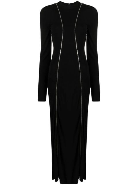 Victoria Beckham piped-trim detail dress - Black - zdjęcie produktu nr 1