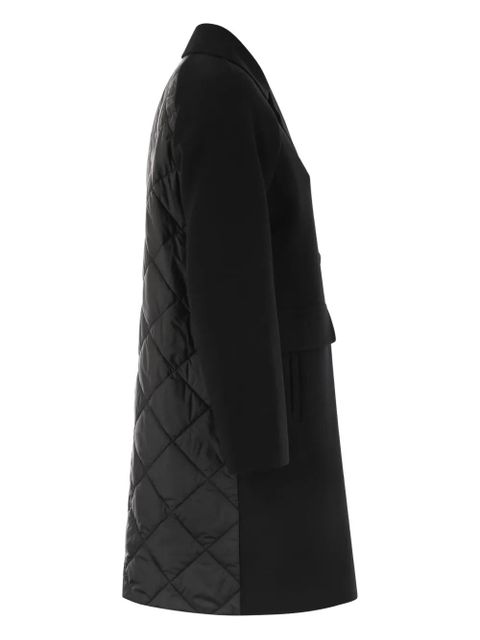 Weekend Max Mara quilted wool double-breasted coat - Black
