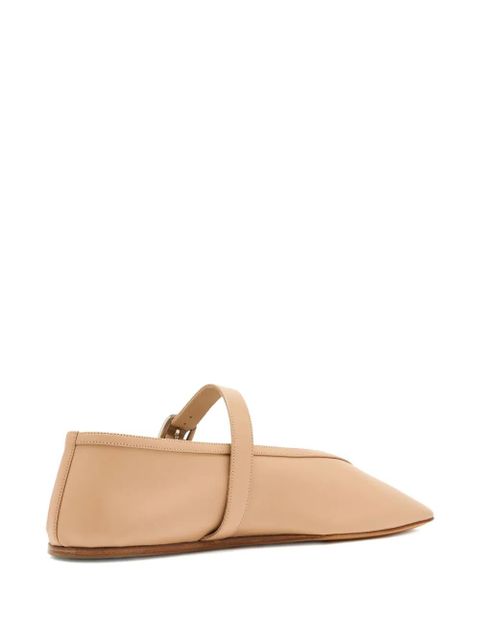 Le Monde Beryl Stella buckle-strap leather ballet flats - Neutrals
