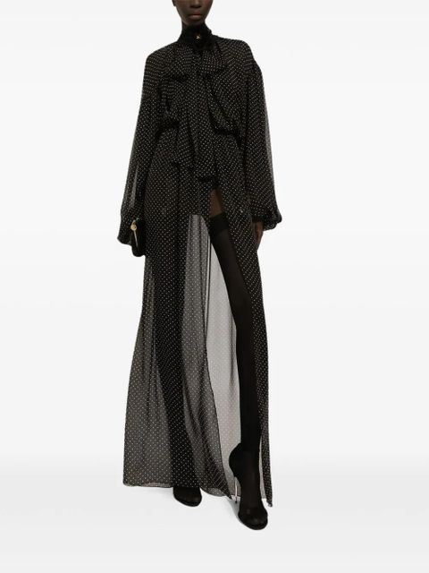 Dolce & Gabbana polka-dot print maxi dress - Black - zdjęcie produktu nr 2