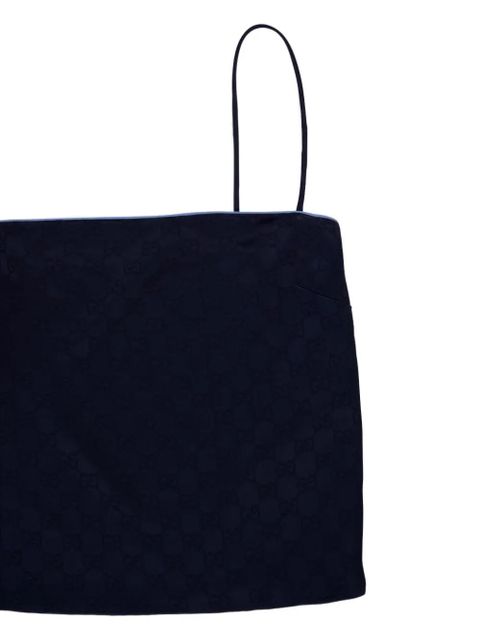 Gucci GG monogram satin top - Blue