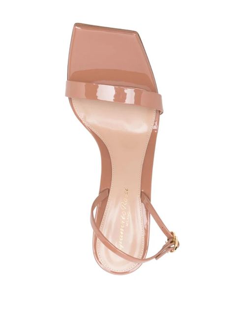 Gianvito Rossi Ribbon Stiletto 85mm leather sandals - Brown