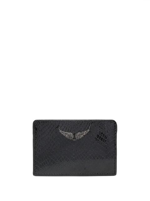 Zadig&Voltaire logo-plaque embossed leather cardholder - Black - zdjęcie produktu nr 1