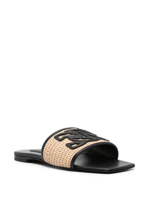 Casadei Portofino logo-patch slides - Neutrals - zdjęcie produktu nr 2