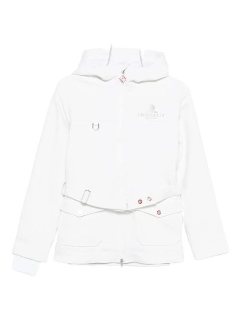 Casablanca hooded belted ski jacket - White
