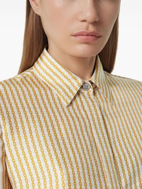 Versace Pinstripe Chain silk shirt - Neutrals