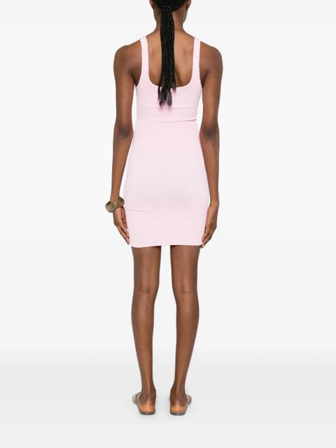 MC2 Saint Barth Deana crinkle-effect mini dress - Pink