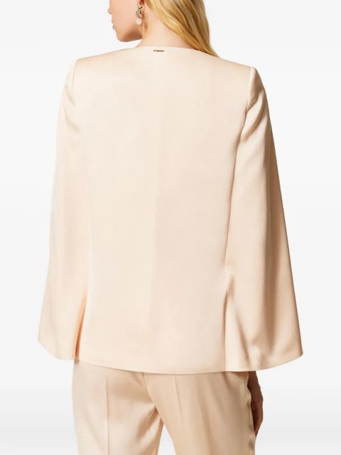 TWINSET cape-detail satin blazer - Neutrals