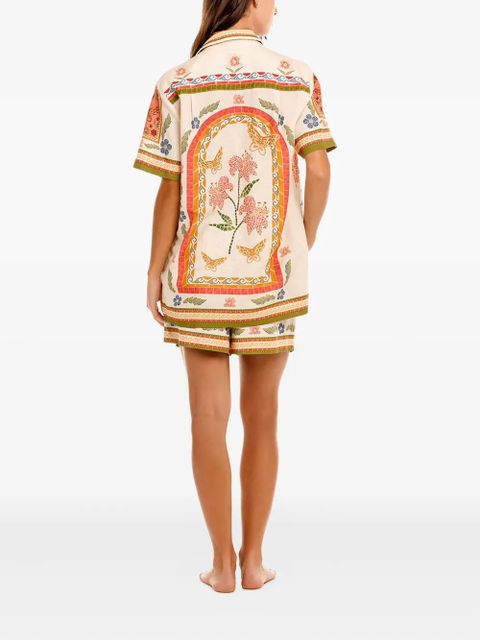 Agua By Agua Bendita Ali Fiore floral-print shirt - Neutrals