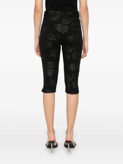 ROTATE BIRGER CHRISTENSEN floral-jacquard capri trousers - Black - zdjęcie produktu nr 2