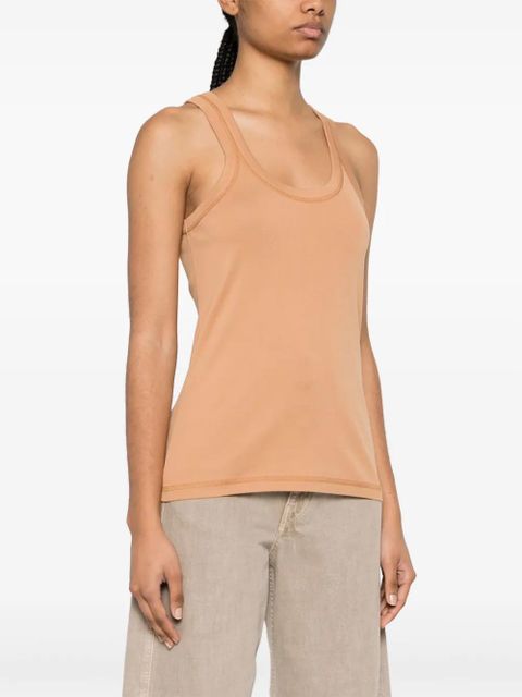 LEMAIRE ribbed cotton top - Brown