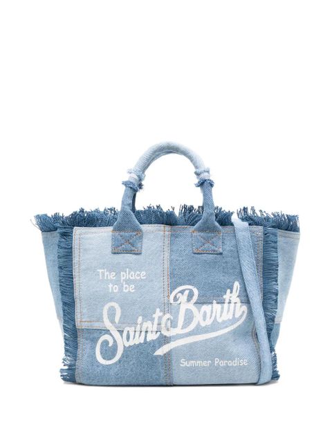 MC2 Saint Barth Colette fringed patchwork tote bag - Blue - zdjęcie produktu nr 1