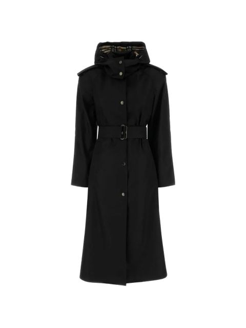 Burberry hooded belted trench coat - Black - zdjęcie produktu nr 1