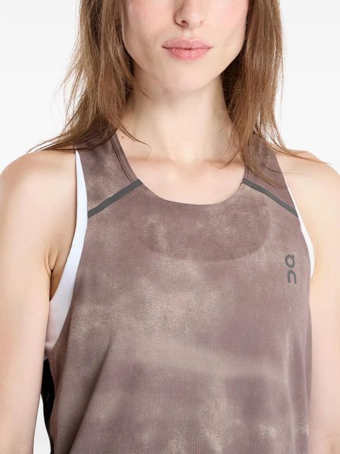 On Running printed performance tank top - Neutrals
