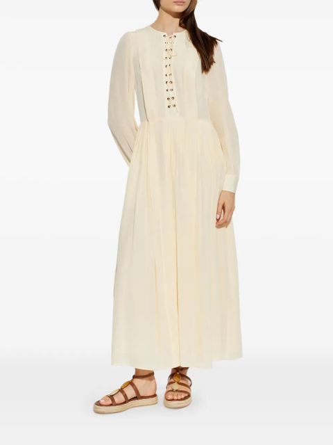 Ulla Johnson Veria lace-up midi dress - Neutrals - zdjęcie produktu nr 2