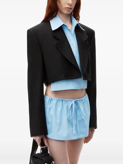 Alexander Wang layered cropped blazer - Black