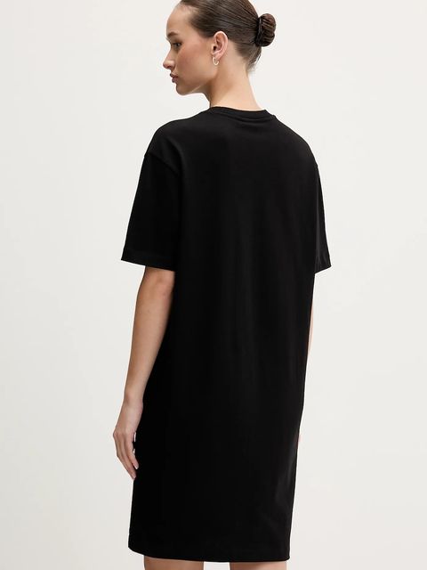 Karl Lagerfeld Jeans sukienka bawełniana kolor czarny mini oversize B1W13043