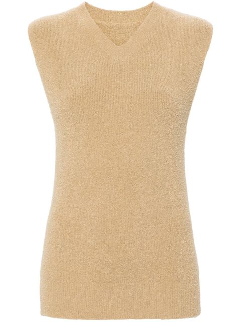 TOTEME V-neck terry-cloth vest - Neutrals - zdjęcie produktu nr 1