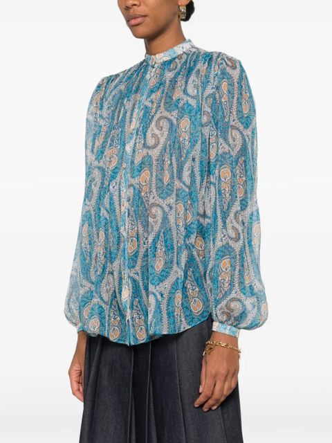 ETRO Paisley Fant silk blouse - Blue - zdjęcie produktu nr 2