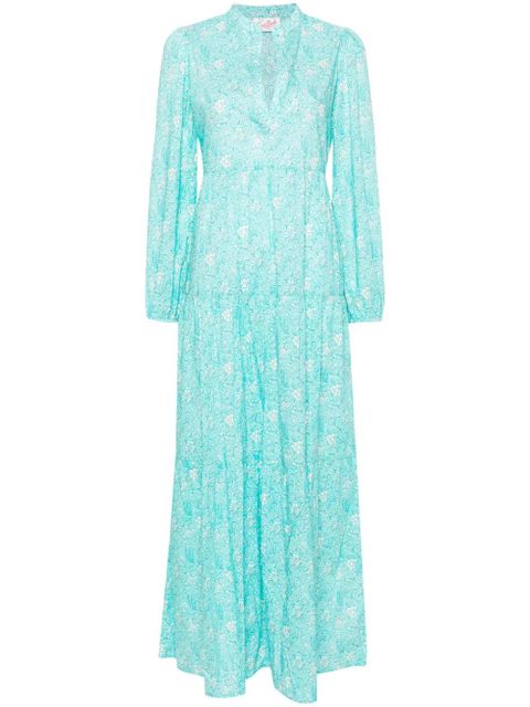 MC2 Saint Barth Nadja tiered maxi dress - Blue - zdjęcie produktu nr 1