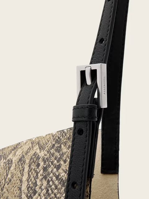 AllSaints torebka skórzana kolor beżowy W652XD