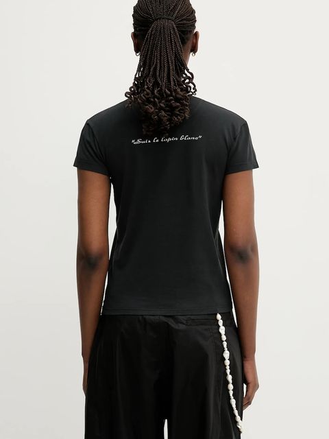 MM6 Maison Margiela t-shirt bawełniany damski kolor czarny S62GD0199