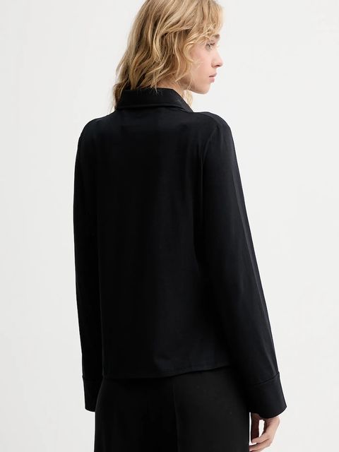 Marc O'Polo koszula damska kolor granatowy regular z kołnierzykiem klasycznym 508200152201