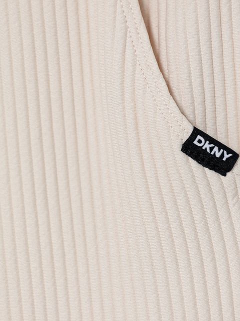 Dkny spodnie dresowe damskie kolor beżowy gładkie DP5P3498 - zdjęcie produktu nr 2