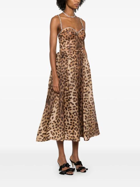 ZIMMERMANN Crush midi dress - Brown