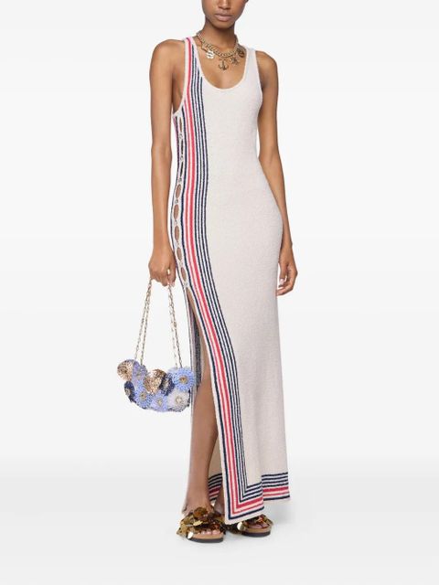 Rabanne striped sleeveless maxi dress - Neutrals - zdjęcie produktu nr 2