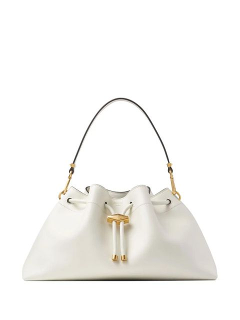 Jimmy Choo Cinch M leather bucket bag - White - zdjęcie produktu nr 1