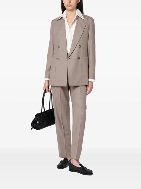 Max Mara double-breasted patch-pocket blazer - Brown - zdjęcie produktu nr 2