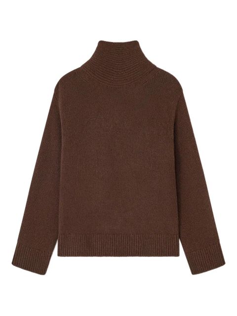 GANNI high-neck open-back pullover - Brown - zdjęcie produktu nr 1