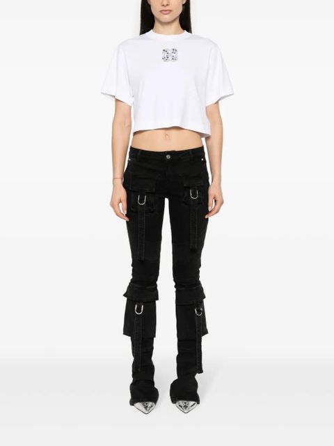 Off-White Bling Leaves S Arrow crop T-shirt