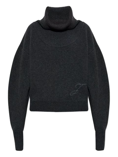 Jacquemus Pallone turtleneck embroidered sweater - Grey - zdjęcie produktu nr 1